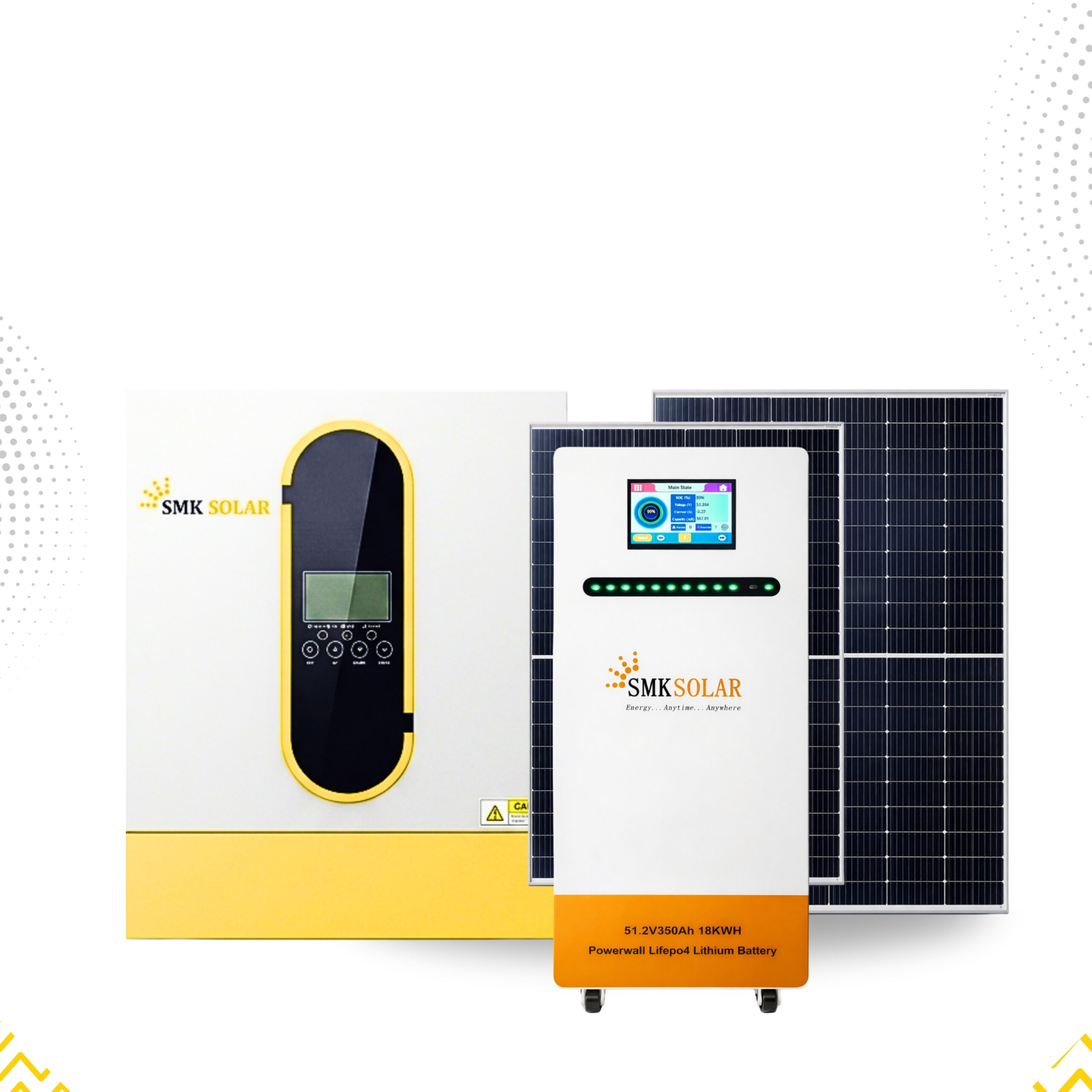 4.2kVA Hybrid Inverter, 5kWh Lithium Battery & Solar Panel Package